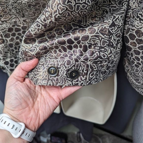 Ruby Road Snake Print Button Front Jacket Sz 14P - Picture 9 of 12